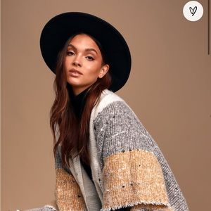 Lulus Black Fedora Hat - NWT